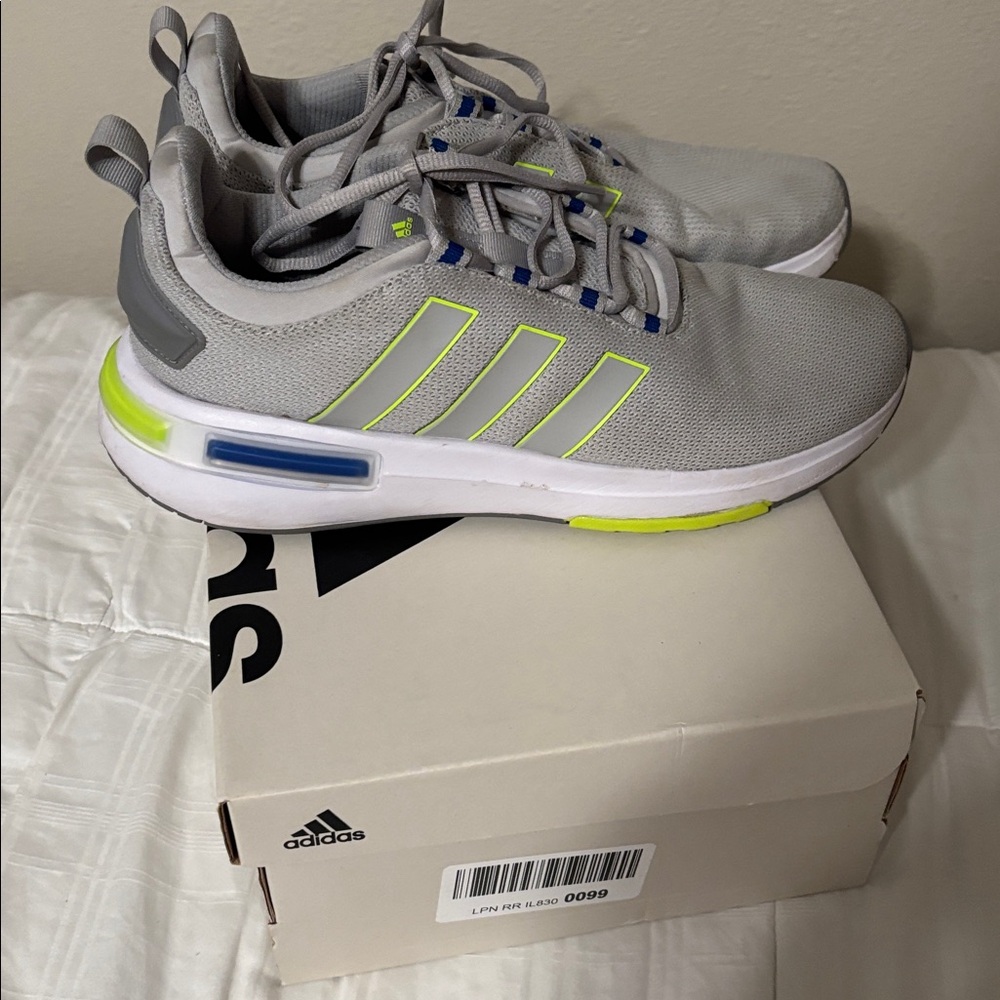 adidas Men's Gray and White Sneakers